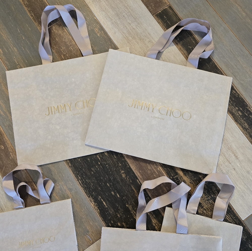 Jimmy Choo Cream/Gray Gift Bag Set - Picture 3 of 13